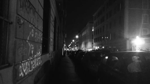 Illuminated city at night