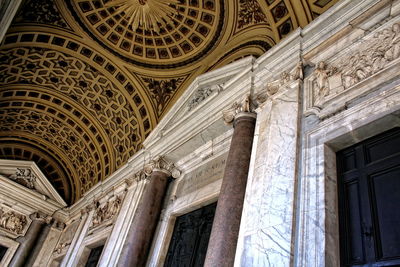 Low angle view of ceiling of cathedral