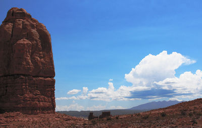 Scenic view of rocky mountains against sky