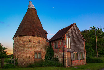 Old building against blue sky