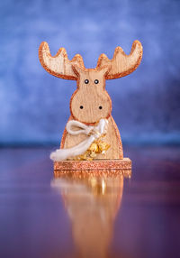 Close-up of figurine on table