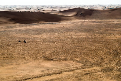 Scenic view of sand dunes