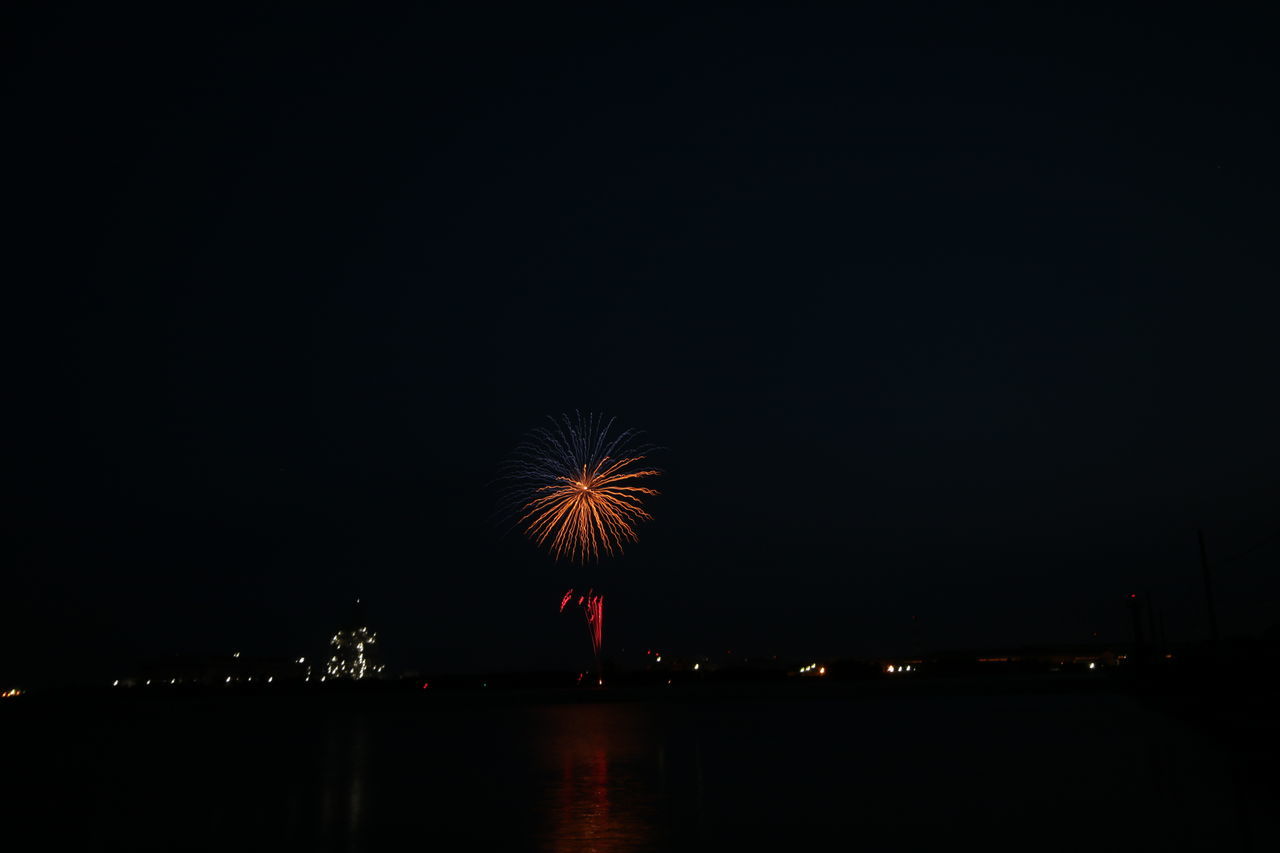 FIREWORK DISPLAY IN SKY AT NIGHT