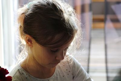 Close-up portrait of a girl