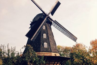 Low angle view of traditional windmill