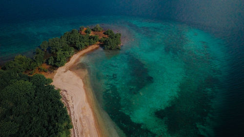 Aerial view on the beach, bima, indonesia