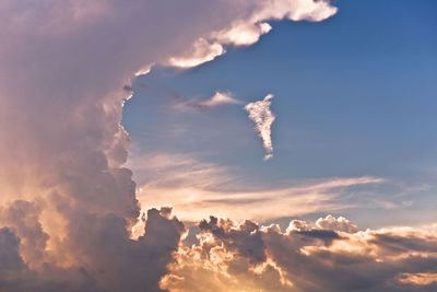 Low angle view of clouds in sky