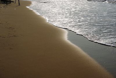 High angle view of beach