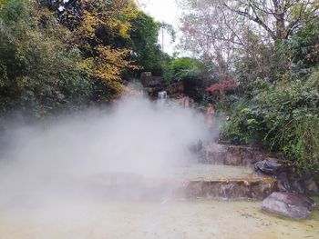 Scenic view of waterfall