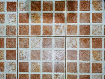 Full frame shot of tiled wall