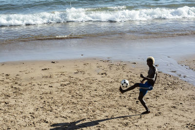 Full length of man on beach