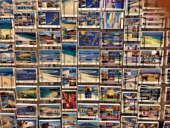 Postcards on rack