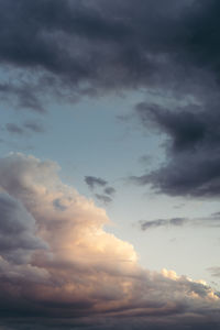 Low angle view of storm clouds in sky