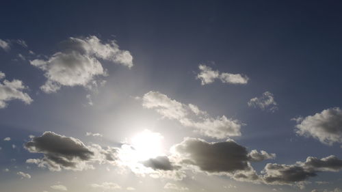 Low angle view of cloudy sky