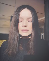 Portrait of a beautiful woman at home