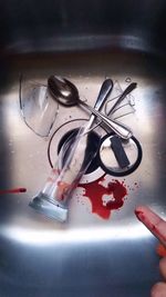 Close-up of food on table