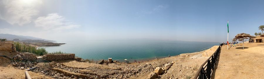 Panoramic view of beach against sky