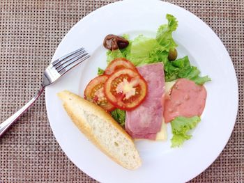 Close-up of food served in plate