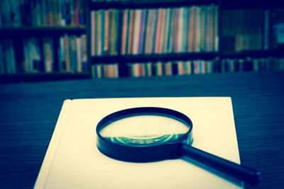 Close-up of cup on table