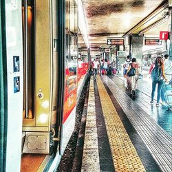 Railroad station platform