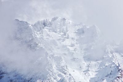 Scenic view of snow mountains against sky