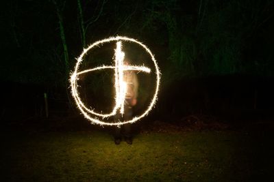 Light trails at night