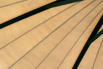 High angle view of shadow on floor
