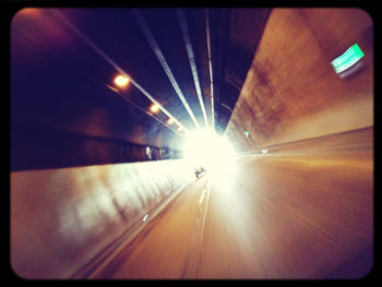 Road passing through tunnel