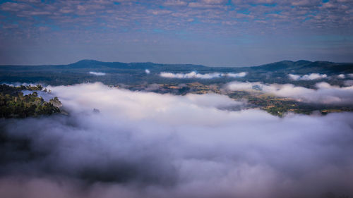 Scenic view of cloudscape against sky at sunset