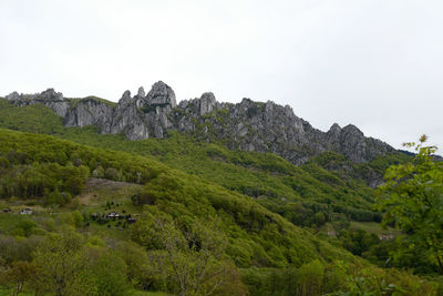 Scenic view of mountains against clear sky