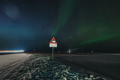 Scenic view of sea against sky at night