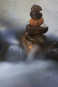 Stack of stones in water