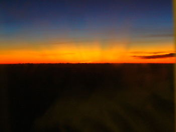 Silhouette of landscape at sunset
