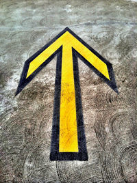 Close-up of road sign