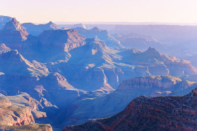 Aerial view of dramatic landscape