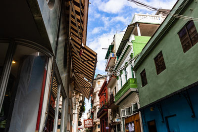 Low angle view of buildings against sky