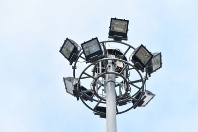 Low angle view of street light against clear sky