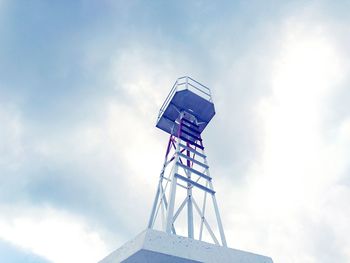 Low angle view of water tower against sky