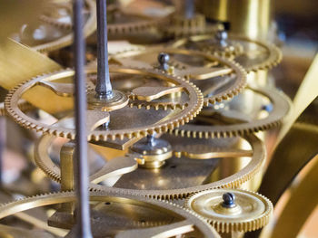 Close-up of metallic gears