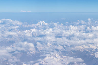 Aerial view of clouds in sky