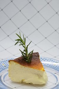 Close-up of cake served in plate