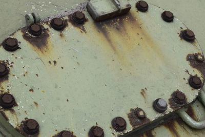 Close-up of rusty machine