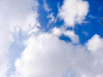 Low angle view of clouds in sky