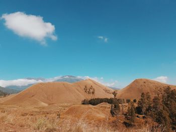 Scenic view of arid landscape against sky