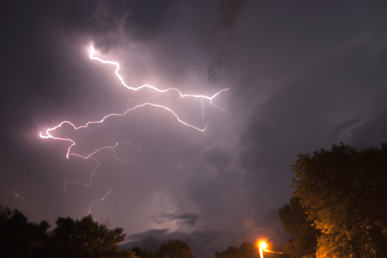 LOW ANGLE VIEW OF LIGHTNING AGAINST SKY