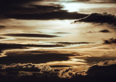 Scenic view of cloudscape during sunset