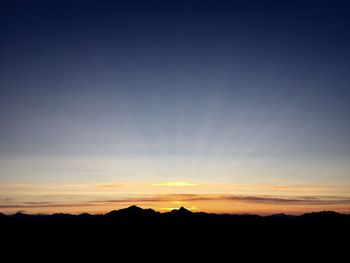 Scenic view of landscape against sky during sunset