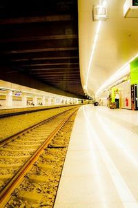 Empty underground subway station