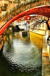 Reflection of built structure in water