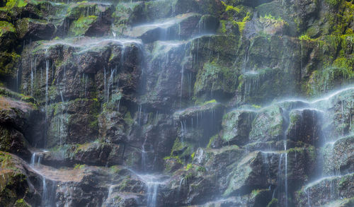 Scenic view of waterfall